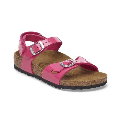 Birkenstock Rio AS Kids Birko-Flor Patent Regular Fit - Roza - Sandali Birkenstock Rio AS Kids Birko-Flor Patent Regular Fit - Roza - Sandali
