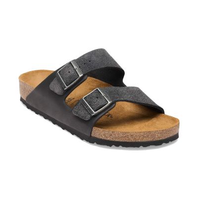 Birkenstock Arizona Mixed Leather Regular Fit Charcoal - Črna - Sandali Birkenstock Arizona Mixed Leather Regular Fit Charcoal - Črna - Sandali