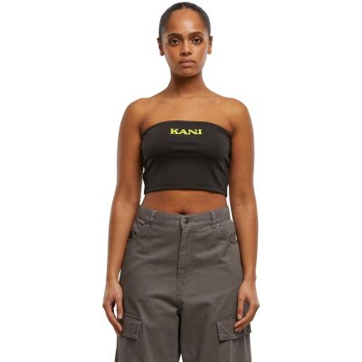 Karl Kani Retro Bandeau Wmns Top - Črna - Majica s kratkimi rokavi Karl Kani Retro Bandeau Wmns Top - Črna - Majica s kratkimi rokavi