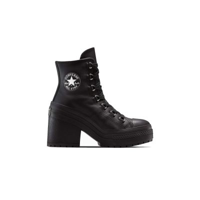 Converse Chuck 70 De Luxe Heel Platform Leather - Črna - Superge Converse Chuck 70 De Luxe Heel Platform Leather - Črna - Superge
