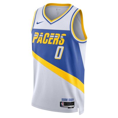 Nike Dri-FIT Indiana Pacers Tyrese Haliburton Swingman Jersey - Bela - Jersey