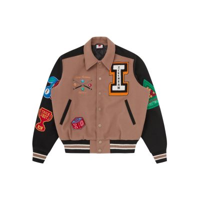 ICECREAM Trick Shot Collared Varsity Jacket - Rjav - Jakna ICECREAM Trick Shot Collared Varsity Jacket - Rjav - Jakna