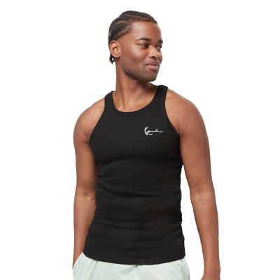 Karl Kani Chest Signature Essential Waffle Tanktop Black - Črna - Majica s kratkimi rokavi Karl Kani Chest Signature Essential Waffle Tanktop Black - Črna - Majica s kratkimi rokavi